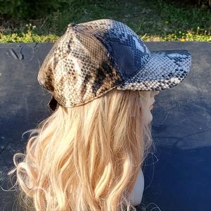 Snakeskin Adjustable Womens Baseball Cap Hat